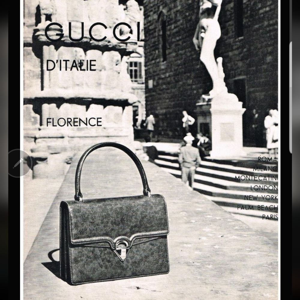 Vintage 50s Gucci top handle Kelly bag